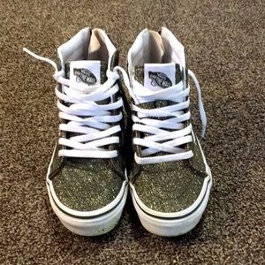 Girls sparkly vans runners sz 12.5